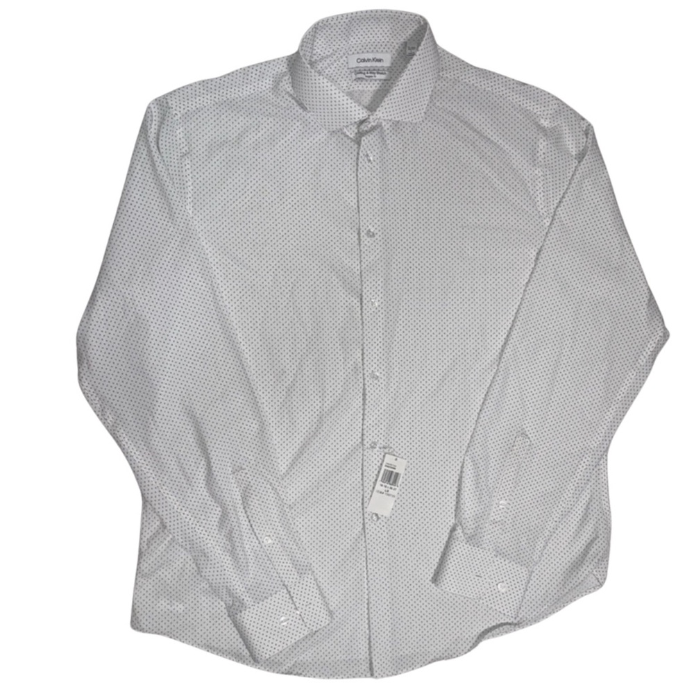 Calvin Klein Men’s Casual Button Down Shirt Regular Fit Non-Iron Long Sleeve